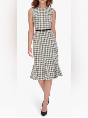 Tommy Hilfiger Women's Pixelated Houndstooth Dress
